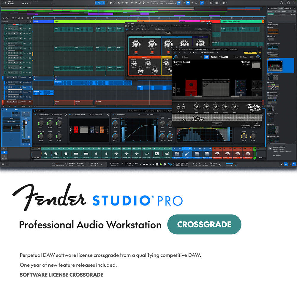 FENDER STUDIO PRO 8 CROSSGRADE FROM ANY OTHER DAW SOFTWARE