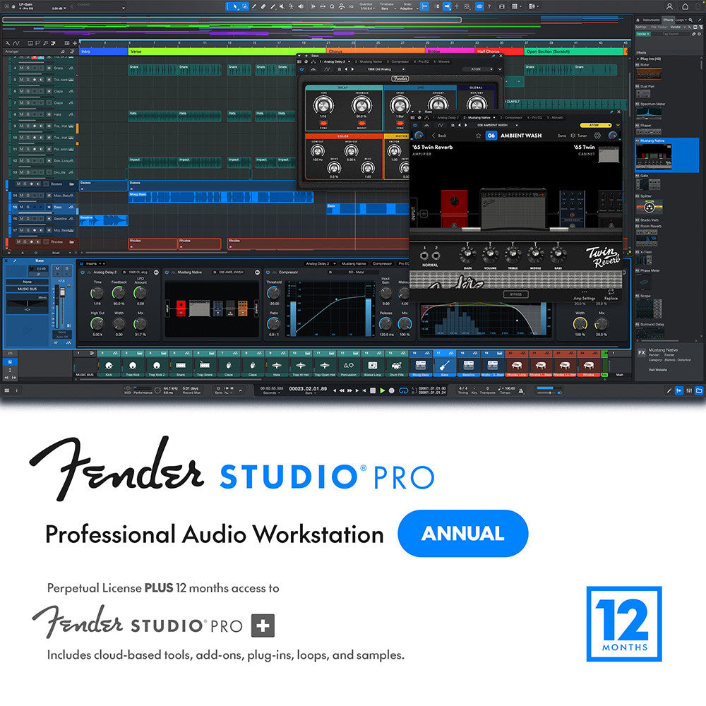 Fender Studio Pro 8 Perpetual + 12M Sub to Pro+